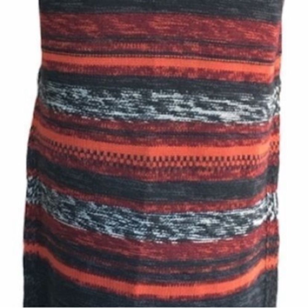 new directions Charcoal Sweater Tunic with Red and Orange Stripes - Picture 5 of 9